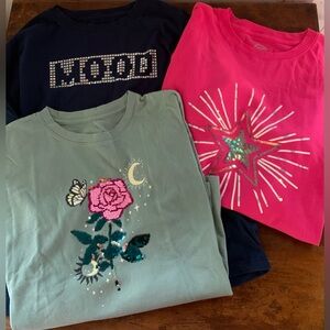 Bundle of 3 girls long sleeve tops size 10/12 plus